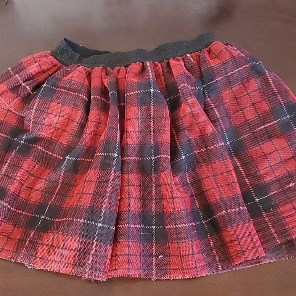 Girls Christmas Holiday Plaid Skirt
